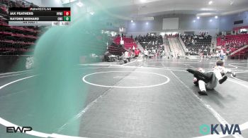 90 lbs Rr Rnd 1 - Jax Feathers, Verdigris Youth Wrestling vs Rayden Wishard, Claremore Wrestling Club