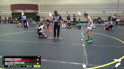 101 lbs Quarterfinals (8 Team) - Grayson Debevoise, Donahue WA vs Landon Vincent, Untouchables White