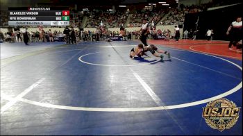 65 lbs Quarterfinal - Blakelee Vinson, Weatherford Youth Wrestling vs Rye Bowerman, Madill Takedown