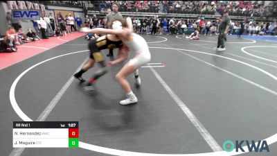 86 lbs Rr Rnd 1 - Nathanul Hernandez, Midwest City Bombers vs Jack Maguire, Chandler Takedown Club