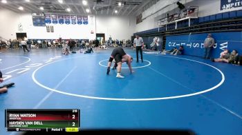 215 lbs Quarterfinal - Hayden Van Dell, Cheyenne East vs Ryan Watson, Riverton