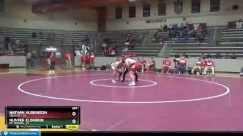 220 lbs Finals (2 Team) - Hunter Elderkin, Mt. Vernon vs Nathan Huskinson, Tell City