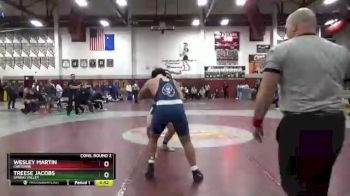 195 lbs Cons. Round 2 - Wesley Martin, Cheyenne vs Treese Jacobs, Spring Valley