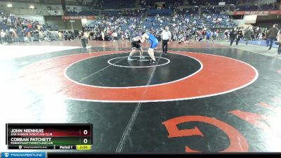 215 lbs Semifinal - Corban Patchett, FordDynastyWrestlingClub vs John Nienhuis, Oak Harbor Wrestling Club