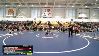 110 lbs Cons. Round 2 - Keegan Lyons, Johnstown Pee Wee Wrestling Club vs Lucas Carpenter, Johnstown Pee Wee Wrestling Club