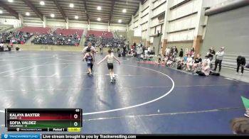 65 lbs Round 2 (6 Team) - Kalaya Baxter, Idaho vs Sofia Valdez, Colorado