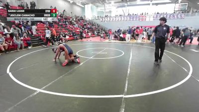 120 lbs 5th Place Match - Sarai Lujan, El Paso Irvin vs Jisclem Camacho, El Paso Riverside