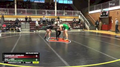 197 lbs 3rd Place Match - Mac Laird, Big Bend Community College vs Chandler Loveless, North Idaho College