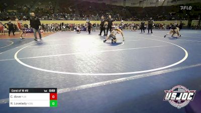 106 lbs Consi Of 16 #2 - Carson Dove, Plainview Youth Wrestling Club vs Ronnie Lovelady, Noble Takedown Club