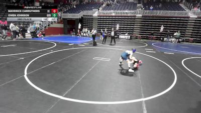 65 lbs 2nd Place - Maverick Carruthers, St. Paul Youth Wrestling vs Owen Johnson, Gering WC
