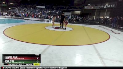 84 lbs Cons. Round 3 - Hunter Choi, Cherry Creek Wrestling Club vs Jase Rios, Toppenish USA Wrestling Club