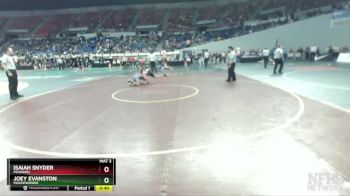 6A-120 lbs Cons. Semi - Isaiah Snyder, McDaniel vs Joey Evanston, Mountainside