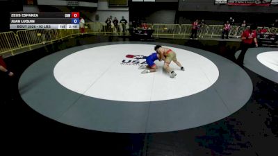 92 lbs Cons. Sub-semis - Zeus Esparza, Chabot Gladiator Wrestling vs Juan Luquin