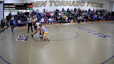 160 lbs Champ. Round 1 - Mark Wilson, Canon McMillon vs Alex Pittman, Peters Township