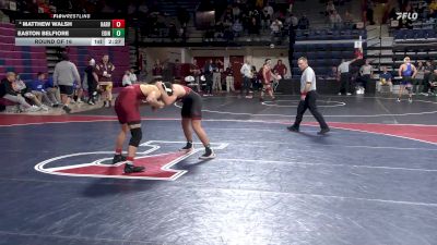 184 lbs Round Of 16 - Matthew Walsh, Harvard vs Easton Belfiore, Edinboro