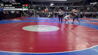 6A 190 lbs Champ. Round 1 - Cody Kirk, Pike Road School vs Kyonne Rogers, Mae Jemison