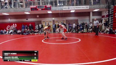 120 lbs 3rd Place Match - Mason Hillier, Bonneville High School vs Brett Hobbs, Grace