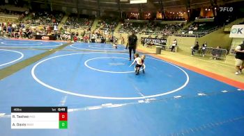 46 lbs Round Of 16 - Rylee Teehee, Piedmont vs Avayah Davis, Skiatook Youth Wrestling 2022-23