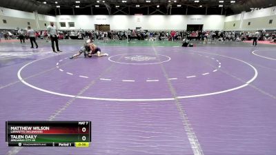 138 lbs Cons. Round 3 - Matthew Wilson, Lafayette (Wildwood) vs Talen Daily, Arkansas City HS