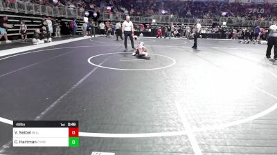 40 lbs Semifinal - Vaughn Seibel, Belleville Little Devils vs Chaz Hartman, Carrollton Youth Wrestling Club