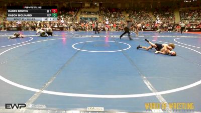 70 lbs Round Of 64 - Oakes Benton, G1 Training Center vs Kason Molinaro, Valiant Prep