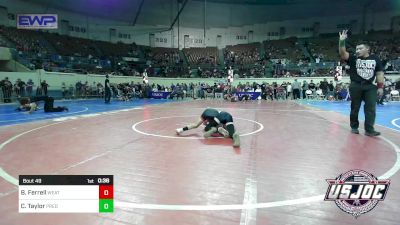 80 lbs Consi Of 16 #1 - Beau Ferrell, Weatherford Youth Wrestling vs Chase Taylor, Predator Wrestling