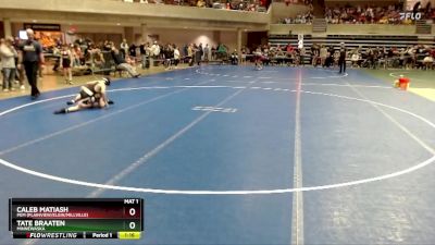 80 lbs Cons. Round 2 - Caleb Matiash, PEM (Plainview/Elgin/Millville) vs Tate Braaten, Minnewaska