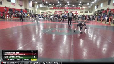 60 lbs Cons. Semi - Owen Sorensen, Owatonna Wrestling Association vs Landon Bekaert, Heartland Wrestling Academy