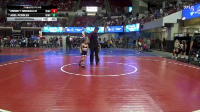 55 lbs Quarterfinal - Abel Pebbles, Worland Wrestling Club vs Emmett Hinebauch, Chinook Wrestling Club