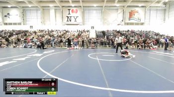 71 lbs Champ. Round 1 - Matthew Barlow, Grain House Grapplers Wrestling Club vs Coben Schmidt, District 3 Wrestling