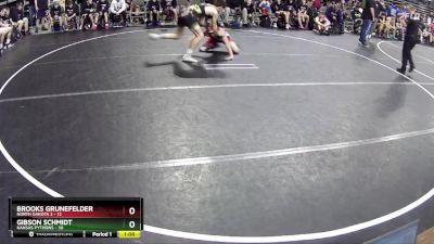 140 lbs Quarterfinals (8 Team) - Gibson Schmidt, Kansas Pythons vs Brooks Grunefelder, North Dakota 2