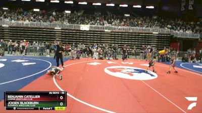 56 lbs Champ. Round 2 - Benjamin Catellier, Casper Wrestling Club vs JcKsen Blackburn, Glenrock Wrestling Club