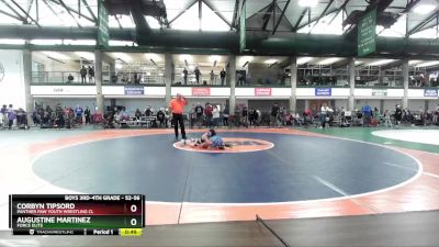 52-56 lbs Cons. Round 1 - Augustine Martinez, Force Elite vs Corbyn Tipsord, Panther Paw Youth Wrestling Cl