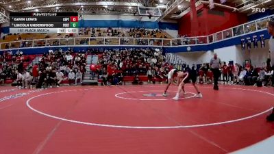 120 lbs 1st Place Match - Lincoln Underwood, Portage vs Gavin Lewis, Crown Point