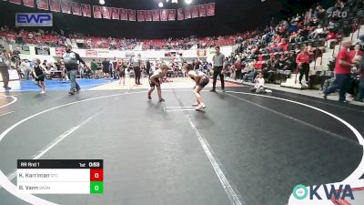 90-105 lbs Rr Rnd 1 - Kase Karriman, Grove Takedown Club vs Beckett Vann, Barnsdall Youth Wrestling