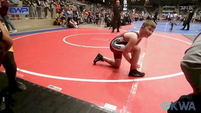 110 lbs Semifinal - Hudson Morales, Owasso Takedown Club vs Easton McGilbert, Midwest City Bombers Youth Wrestling Club