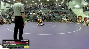 132 lbs Quarterfinals (8 Team) - Grant Voelker, Evansville Mater Dei vs Quinten Schoeff, Avon