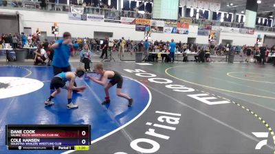 70 lbs Round 2 - Cole Hansen, Soldotna Whalers Wrestling Club vs Dane Cook, Valdez Youth Wrestling Club Inc.