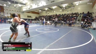 190 lbs Semifinal - Davin Ito, Eleanor Roosevelt vs Alex Martinez, Rim Of The World