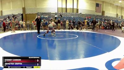 118 lbs Quarterfinal - Sydney Cannon, IL vs Demetria Griffin, IL