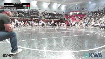 85 lbs Consi Of 8 #2 - Logan Cosby, Skiatook Youth Wrestling vs Caleb Andrews, Coweta Tiger Wrestling