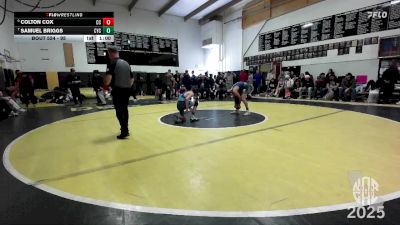 95 lbs Cons. Round 2 - Samuel Briggs, CYC vs Colton Cox, Central Catholic