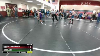 126 lbs Cons. Round 3 - Isaac Tims, Mountain View vs Mason Christenson, Lovell