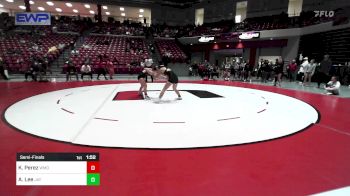 100 lbs Semifinal - Kyrain Perez, Westmoore vs Angela Lee, Jay High School