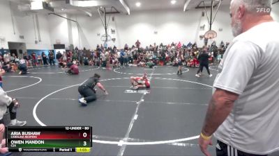 80 lbs Round 1 - Aria Bushaw, Carolina Reapers vs Owen Mandon, C2X