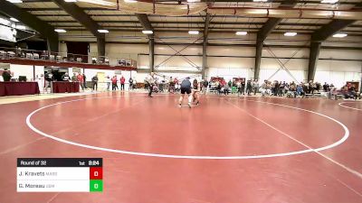 285 lbs Round Of 32 - Joshua Kravets, Massachusetts vs Griffin Moreau, Southern Maine