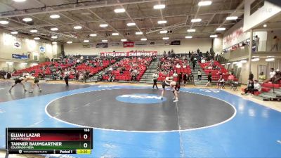 165 lbs Cons. Round 2 - Elijah Lazar, Simon Fraser vs Tanner Baumgartner, Colorado Mesa