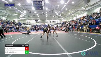 88 lbs Semifinal - Colton Durant, Broken Arrow Wrestling Club vs Camden Cranfield, Pirate Wrestling Club