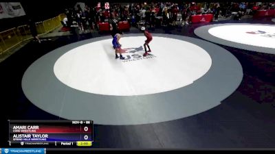 86 lbs Cons. Round 1 - Amari Carr, CORE Wrestling vs Alistair Taylor, Spring Hills Wrestling