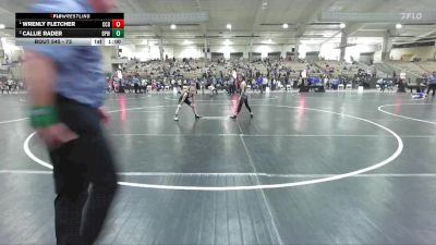 73 lbs 1st Place Match - Wrenly Fletcher, Crater City Bucks vs Callie Rader, Bradley Pride WC